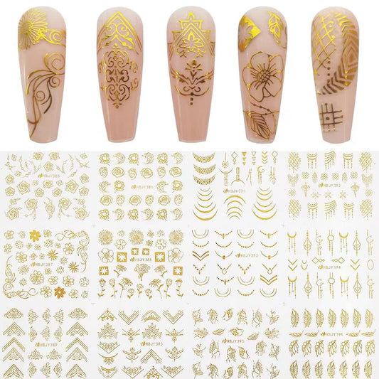 12 Designs  Self-Adhesive Nail Stickers