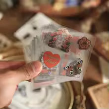 Vintage Gift Box Stickers Creative DIY Ledger Stickers